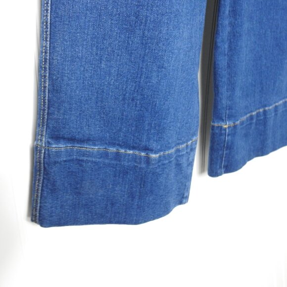 New Oat NY High Rise Wide Leg Blue Jeans Size 10 30 Tie Belt Fall Staple Denim - Picture 8 of 8
